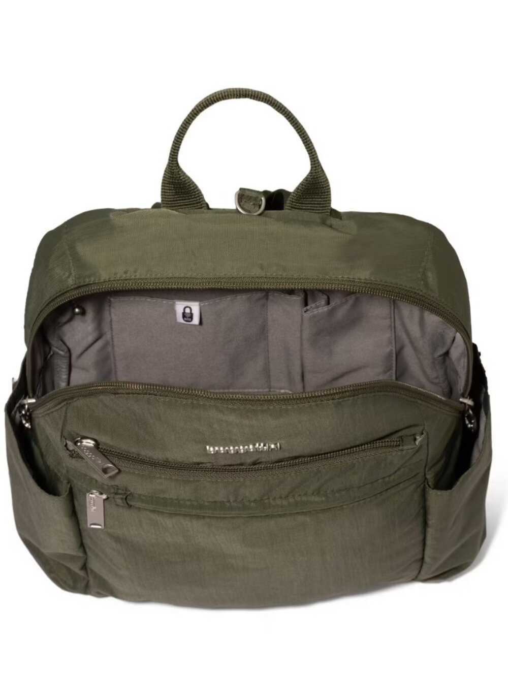 baggallini Charcoal Securtex Anti-Theft Vacation Backpack/NWT - Picture 7 of 16